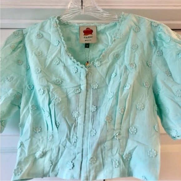 FARM Rio Light Blue Blouse - Picture 5 of 8
